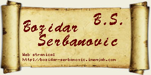 Božidar Šerbanović vizit kartica